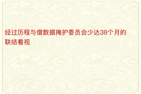 经过历程与僧数据掩护委员会少达38个月的联结看视